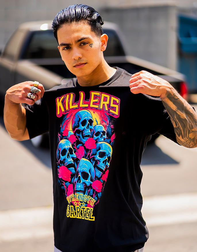 STRENGTH CARTEL SC KILLERS SKULLS & ROSES TEE
