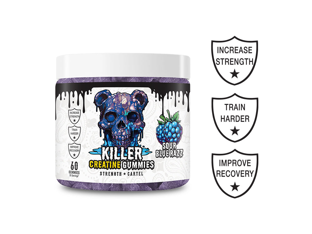 Killer Creatine Gummies Sour Blue Razz