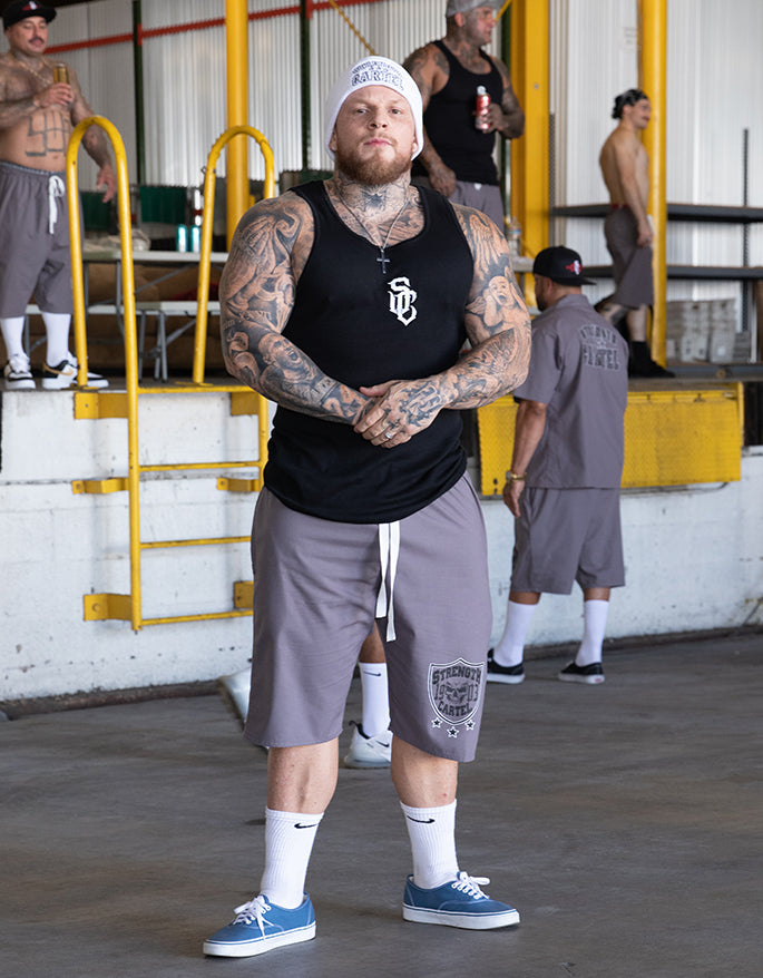 STRENGTH CARTEL GREY PEN SHORT