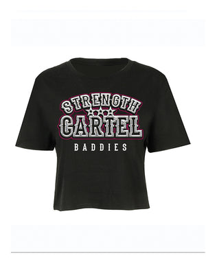 STRENGTH CARTEL BADDIES CHROME CROP TEE