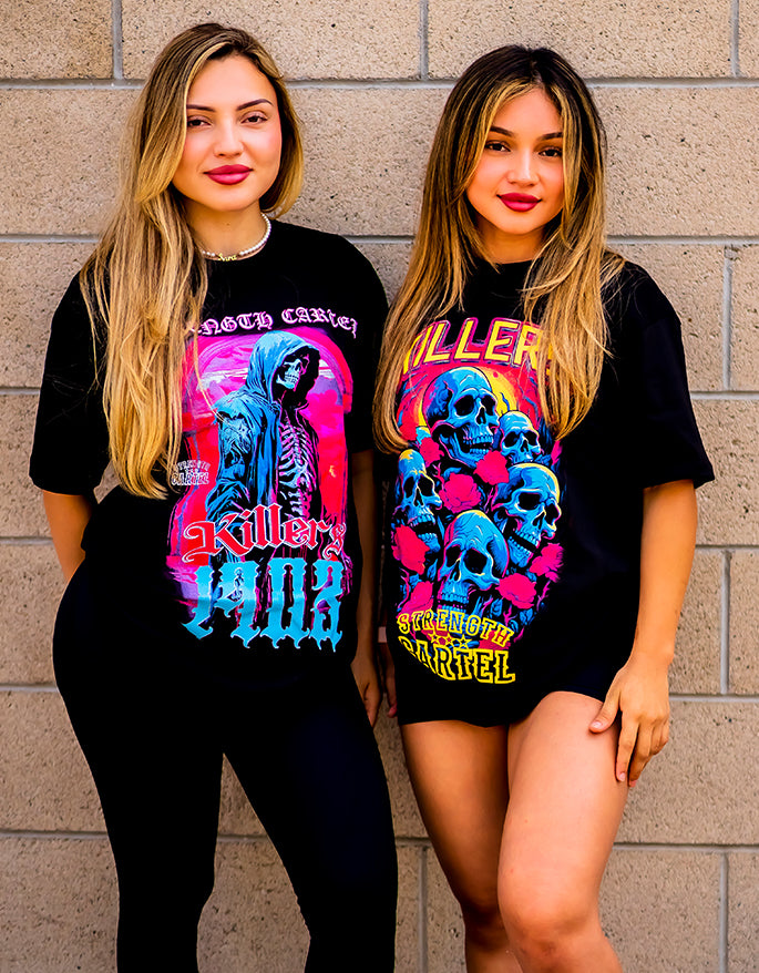 STRENGTH CARTEL SC KILLERS SKULLS & ROSES TEE W