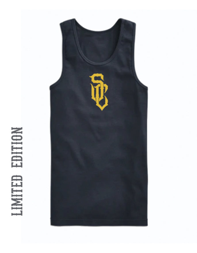 STRENGTH CARTEL RIBBED TANK NAVY