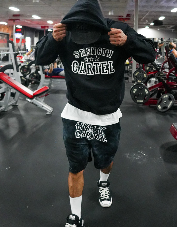 STRENGTH CARTEL STARS PINSTRIPE PULLOVER HOODIE