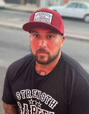 STRENGTH CARTEL BURGUNDY FELT PATCH HAT