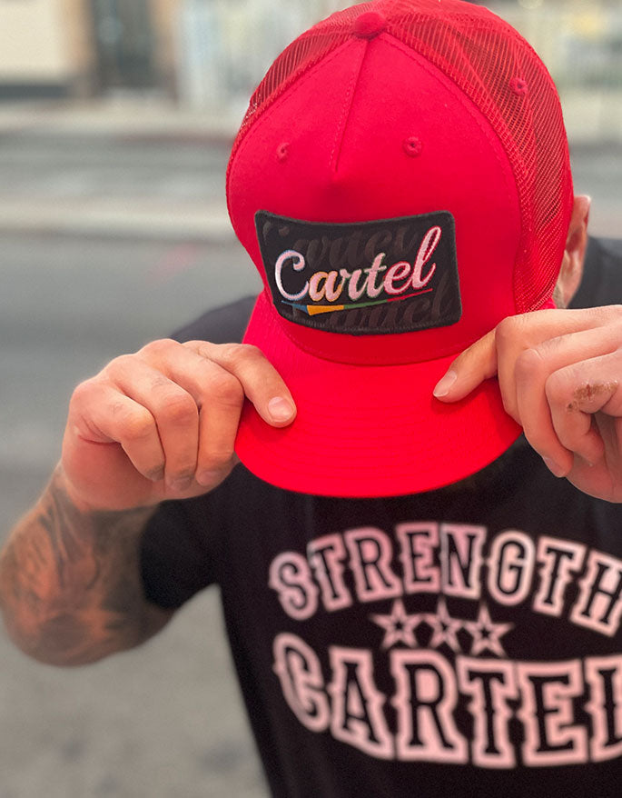 STRENGTH CARTEL RED/BLACK FELT PATCH HAT